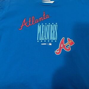 Atlanta Braves pleasures Blue Graphic T-Shirt